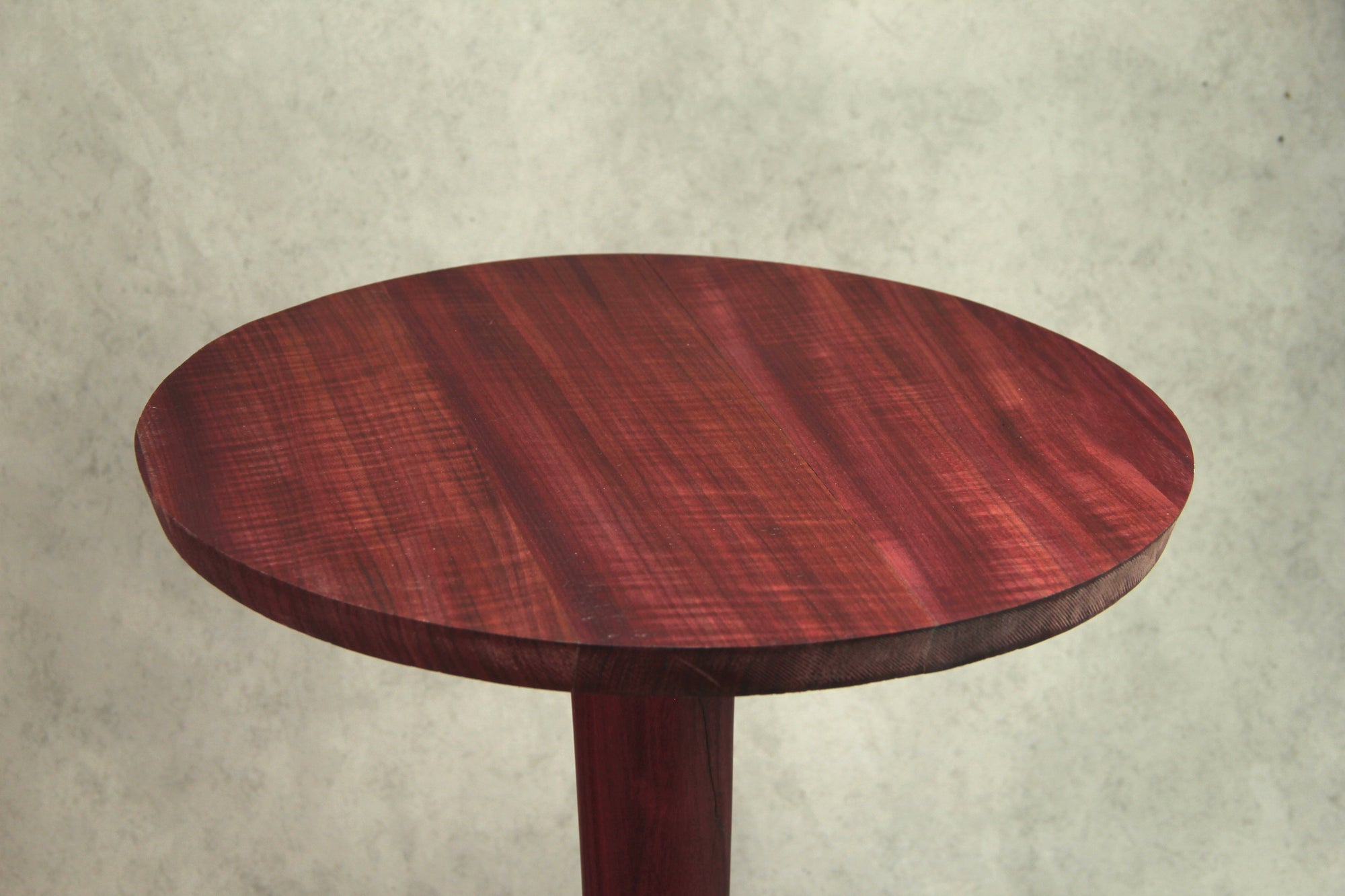 Purple Heart Hand Carved Side Table: 4-Leg