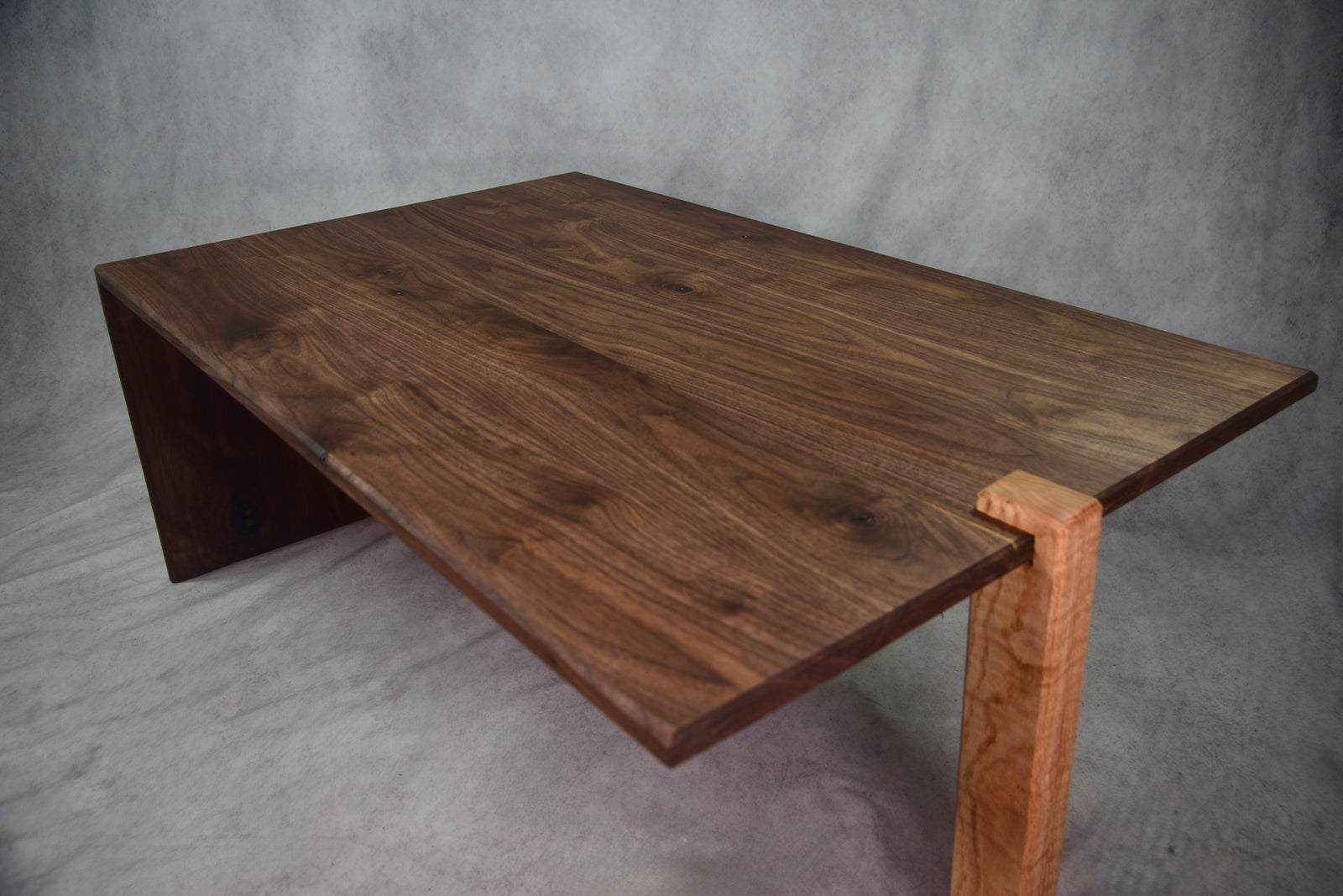 Black Walnut & Red Oak Waterfall Coffee Table