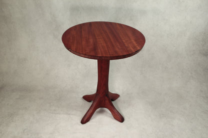 Purple Heart Hand Carved Side Table