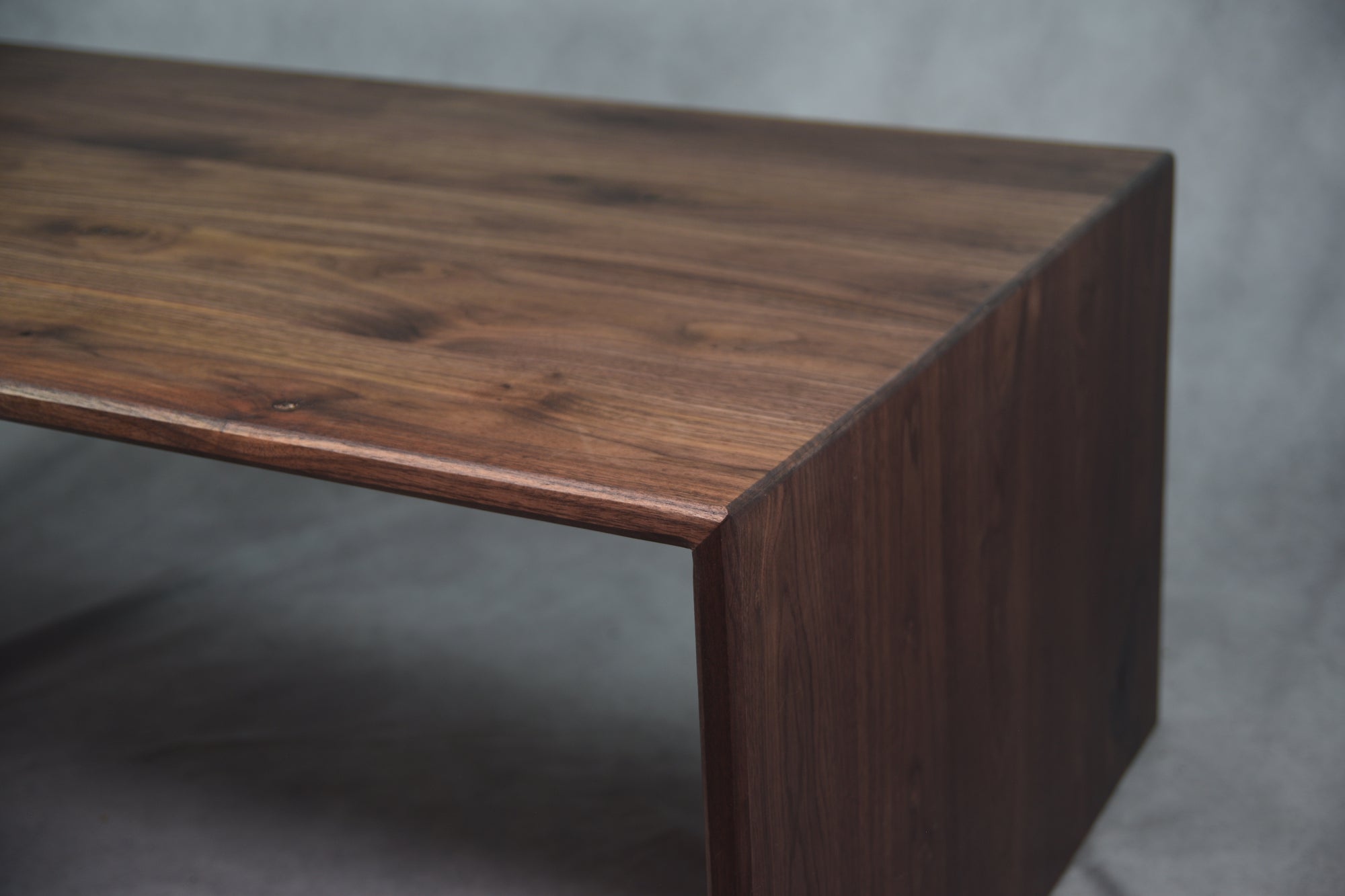 Black Walnut & Red Oak Waterfall Coffee Table