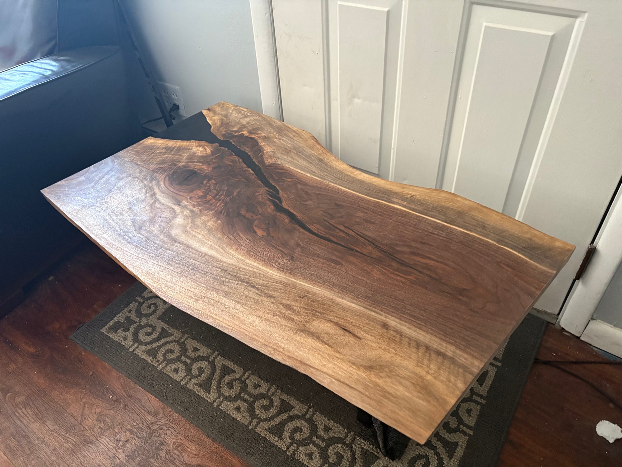 Walnut & Epoxy Live Edge Coffee Table