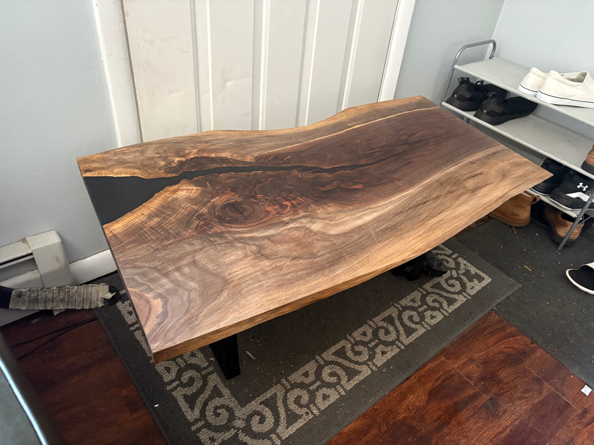 Walnut & Epoxy Live Edge Coffee Table