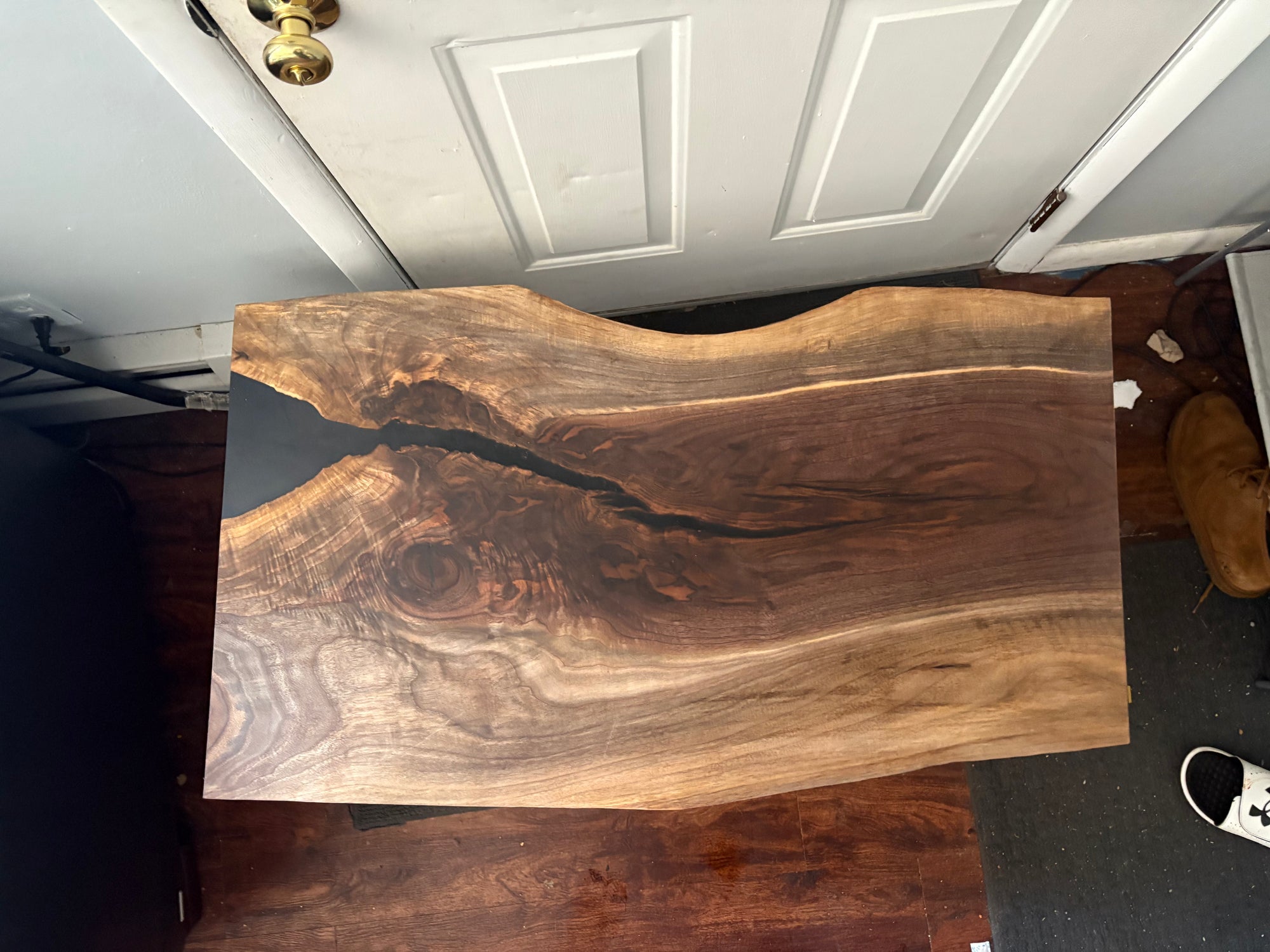 Walnut & Epoxy Live Edge Coffee Table