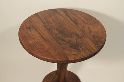 Black Walnut Circular End/Side Table #1