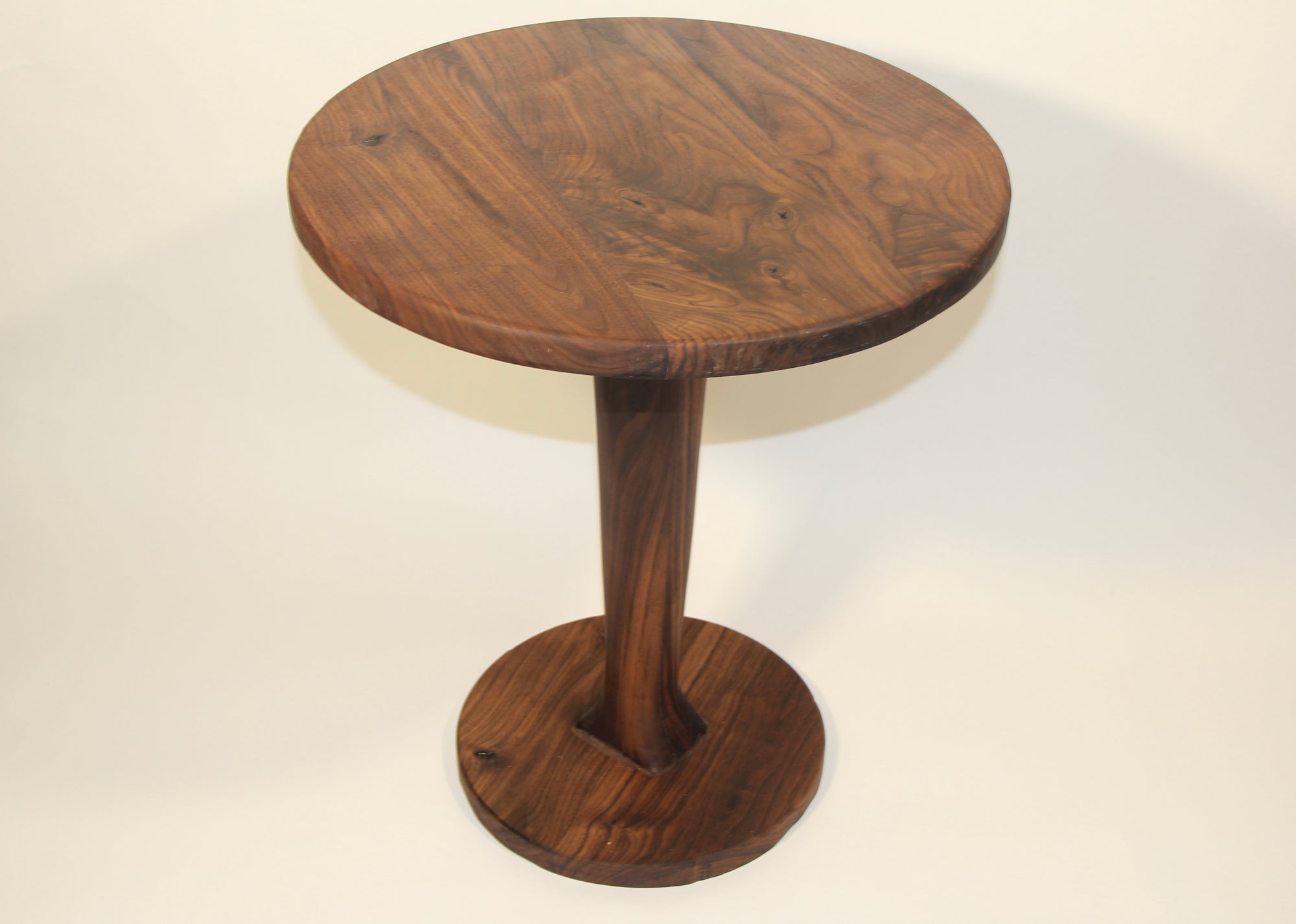 Black Walnut Circular End/Side Table #1