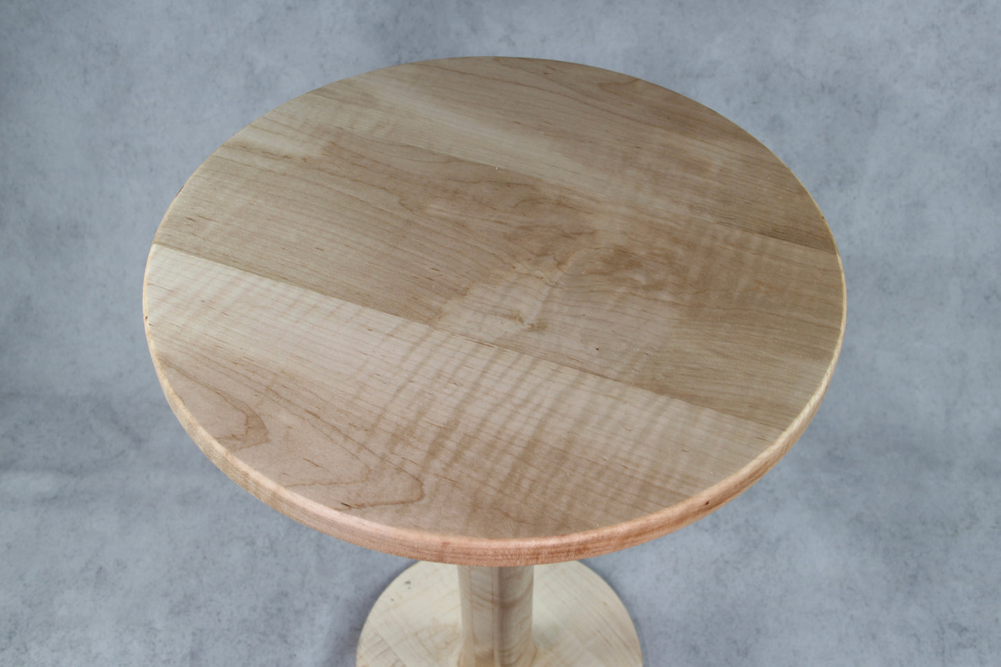 Curly Maple Black Circular End/Side Table #3
