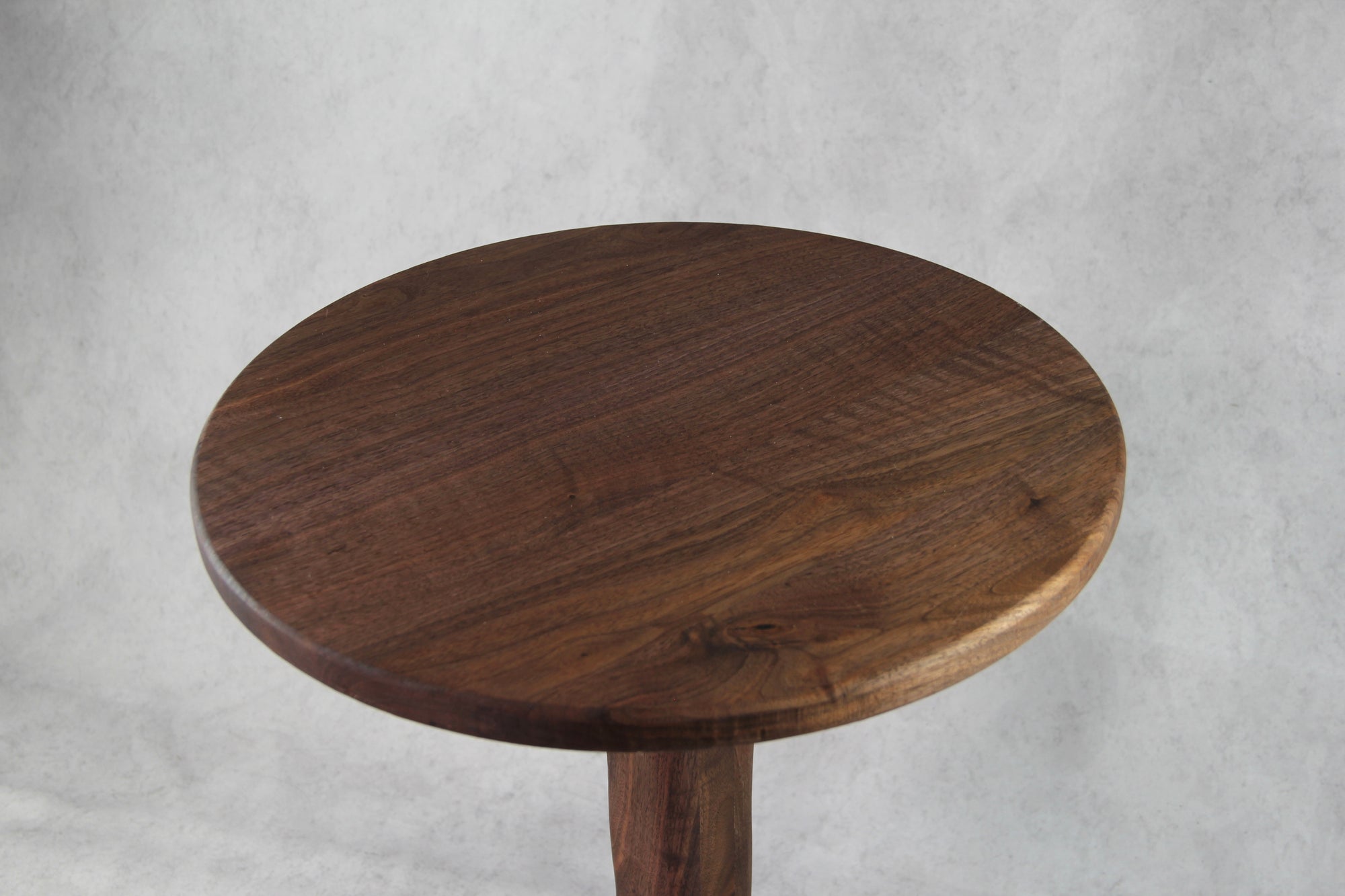 Black Walnut Hand Carved Side Table: 4-Leg