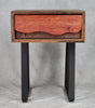 Carved Blood Wood and Black Walnut Side Table