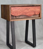 Carved Blood Wood and Black Walnut Side Table